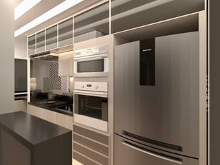 Cozinha_Apartamento Angélica e Renato, CaPra Arquitetura e Interiores CaPra Arquitetura e Interiores مطبخ ذو قطع مدمجة MDF