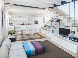 Casa Fra, Studio 209A Zoppi + Associati Studio 209A Zoppi + Associati Salones modernos