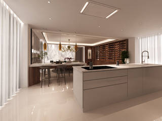 Projecto 3D -Cozinha e Sala de Jantar - Braga, Alpha Details Alpha Details Moderne Küchen