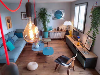 Rénovation d'un appartement de 70m2, Créateurs d'Interieur Créateurs d'Interieur Industrial style living room