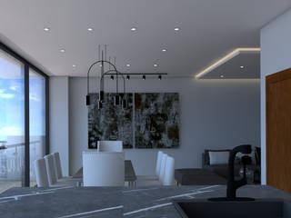 Condesa, lado[6]arq lado[6]arq Modern Dining Room Concrete White