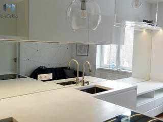 Lustro w kuchni, Moje Szkło Moje Szkło Paredes y pisos modernos Vidrio