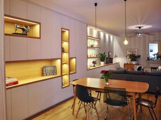 Optimiser la lumière dans un appartement sombre, Créateurs d'Interieur Créateurs d'Interieur Nowoczesny salon
