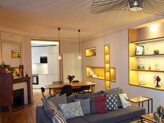Optimiser la lumière dans un appartement sombre, Créateurs d'Interieur Créateurs d'Interieur Salones de estilo moderno