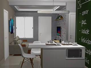 Studio em Porto Alegre , Arq.im Arq.im Cocinas pequeñas Tablero DM