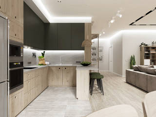 Проект №1, Дизайн-студия "New Walls Design" Дизайн-студия 'New Walls Design' Built-in kitchens