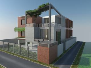 Mr.Madhu Maddi residence, The Yellow Ink Studio The Yellow Ink Studio Multi-Family house