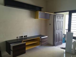 Mr. Anantakrishnan's residence, The Yellow Ink Studio The Yellow Ink Studio Modern living room