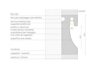 Segnapasso stondato ad incasso nel cappotto termico EL2102, Eleni Lighting Eleni Lighting Houses