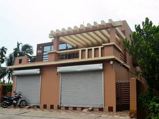 Bungalow, M/s Arunava Datta M/s Arunava Datta Bungalows Bricks