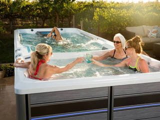 Swim Spa als Pool Alternative, SPA Deluxe GmbH - Whirlpools in Senden SPA Deluxe GmbH - Whirlpools in Senden Jardins modernos