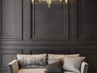 Contemporary Gold Brass Luxury Chandelier SETI 8 Arms Glass Lamp Shade, Luxury Chandelier LTD Luxury Chandelier LTD Living room