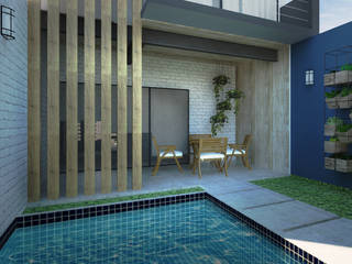 Casa 5x40, Mirart Arquitetura Mirart Arquitetura Piscinas de jardim Concreto