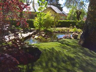 Jardin japones con estanque, Jardines Japoneses -- Estudio de Paisajismo Jardines Japoneses -- Estudio de Paisajismo 禪風庭院