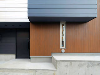 キューブBOXハウス, 一級建築士事務所 感共ラボの森 一級建築士事務所 感共ラボの森 Rumah Modern Kayu Wood effect