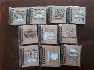 mini libretas MDF personalizadas, Arte y Publicidad PAZ Arte y Publicidad PAZ Espacios comerciales Madera Acabado en madera