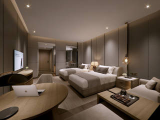 Interior Visualization, weicheng weicheng Modern Yatak Odası