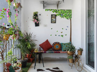 Indian Ethnic, Raja Akkinapalli Images Raja Akkinapalli Images Balcony Marble Plant,Building,Property,Green,Flowerpot,Flower,Houseplant,Interior design,Textile,Architecture