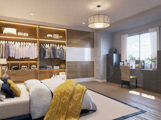 Fitted Wardrobes with Sliding Doors London Metro Wardrobes London 모던스타일 침실 옷장 & 벽장