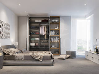 Fitted Wardrobes with Hinged Doors London Metro Wardrobes London Modern style bedroom Wardrobes & closets