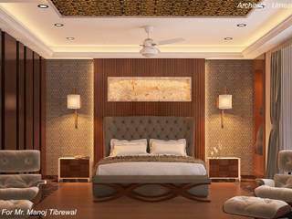 interior for Mr. Tiberwal, umesh prajapati designs umesh prajapati designs ห้องนอน