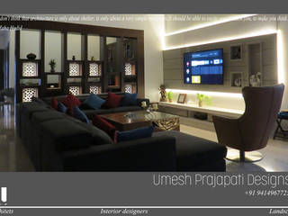 residence for mr . R. Deorah, umesh prajapati designs umesh prajapati designs ห้องสันทนาการ