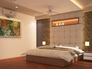 Residence for mr. Mehta, umesh prajapati designs umesh prajapati designs Phòng ngủ phong cách hiện đại