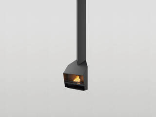 Fireplace Mod. BC, DAE DAE モダンデザインの リビング