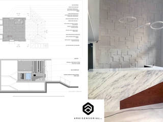 Lobby P7, Arkisensorial Arkisensorial Ingresso, Corridoio & Scale in stile moderno