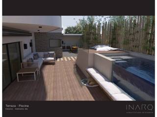 DISEÑO DE REFORMA DE VIVIENDA UNIFAMILIAR EN SANTA BRÍGIDA , INARQ Espacio INARQ Espacio Garden Pool Wood Wood effect