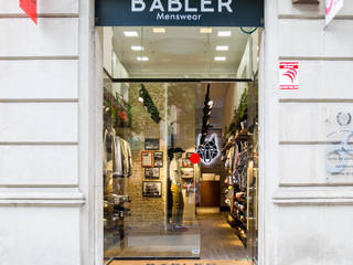 Bäbler Menswear - Barcelona, Estudi Aura, decoradores y diseñadores de interiores en Barcelona Estudi Aura, decoradores y diseñadores de interiores en Barcelona Spazi commerciali