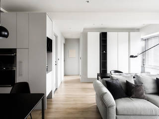 蘆洲LZ宅, 初向設計 初向設計 现代客厅設計點子、靈感 & 圖片