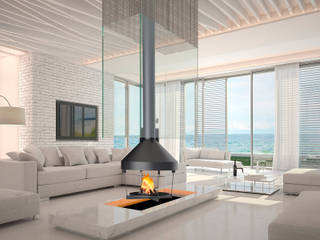 Chimenea Mod. CENTRAL, DAE DAE Modern living room