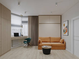 Цвет и пространство, дизайн-бюро ARTTUNDRA дизайн-бюро ARTTUNDRA Study/office Wood Wood effect