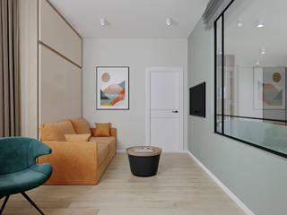 Цвет и пространство, дизайн-бюро ARTTUNDRA дизайн-бюро ARTTUNDRA Scandinavian style study/office Wood Wood effect