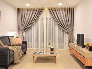 Of White Whites and Dew Gray, Infini Home Concept Sdn. Bhd. Infini Home Concept Sdn. Bhd. Phòng khách phong cách thực dân