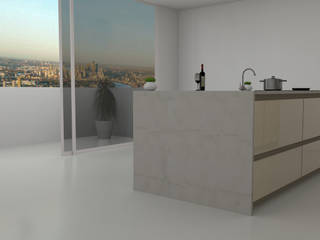 Cozinha elegante, Pedro Figueiredo 3D Design Pedro Figueiredo 3D Design Modern kitchen