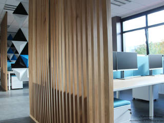 Aménagement open-space, Tiphaine PENNEC Tiphaine PENNEC Commercial spaces Wood Wood effect