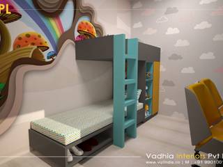 3 BHK Interiors For Mr Dileep , Vadhia Interiors Pvt Ltd Vadhia Interiors Pvt Ltd Dormitorios de estilo moderno