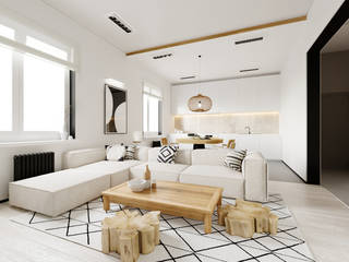 Белый песок, Анна Крапивко Анна Крапивко Rustic style living room