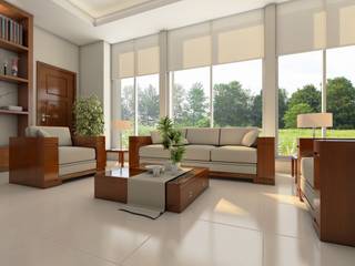Salas blancas, Interceramic MX Interceramic MX Rustic style living room Ceramic