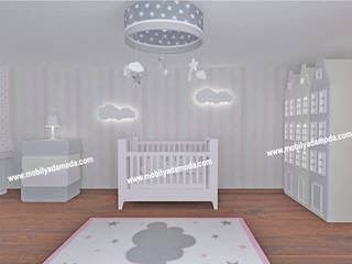 Modern Bebek Odası Tasarımı, MOBİLYADA MODA MOBİLYADA MODA Modern nursery/kids room Wood Wood effect