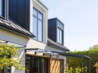 cedar cladding Townscape Architects Cabañas cedar cladding,dormer window,modern dormer,white render,eco home,low carbon