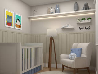 Quarto de Bebê, Studio MP Interiores Studio MP Interiores Quartos de bebê MDF Bege
