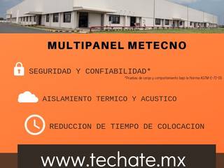 Instalación en Techo de Multipanel, TechaTe TechaTe Mái bằng