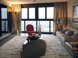 Luxe appartement, ZO ingericht ZO ingericht 现代客厅設計點子、靈感 & 圖片