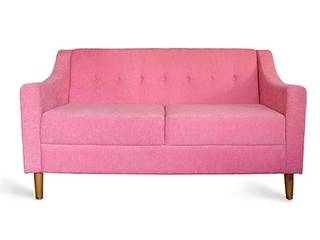sofa minimalis, viku viku Modern living room Wood Pink
