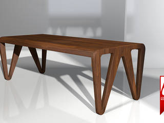 Adeo design table "A" collection, Adeo design Adeo design Moderne Esszimmer Massivholz Mehrfarbig