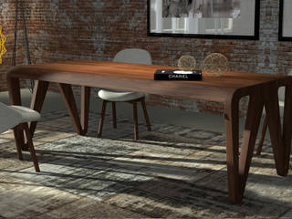 Table "A" collection in house, Adeo design Adeo design Moderne Esszimmer Massivholz Mehrfarbig