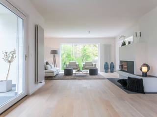 home staging eines Hauses in Starnberg bei München - Arbeitstitel "the view house" , Münchner home staging Agentur GESCHKA Münchner home staging Agentur GESCHKA Phòng khách phong cách tối giản